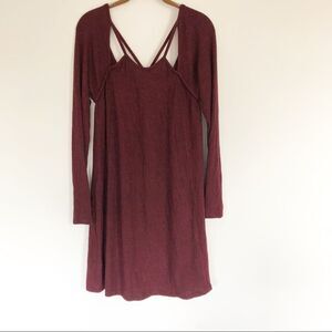 Alya (Francesca’s)cut-out knit dress Burgundy M